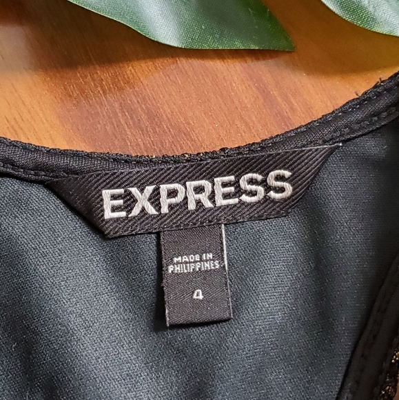 Express Gold and Black Cocktail Dress - Picture 4 of 7
